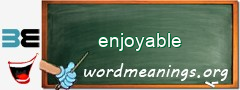 WordMeaning blackboard for enjoyable